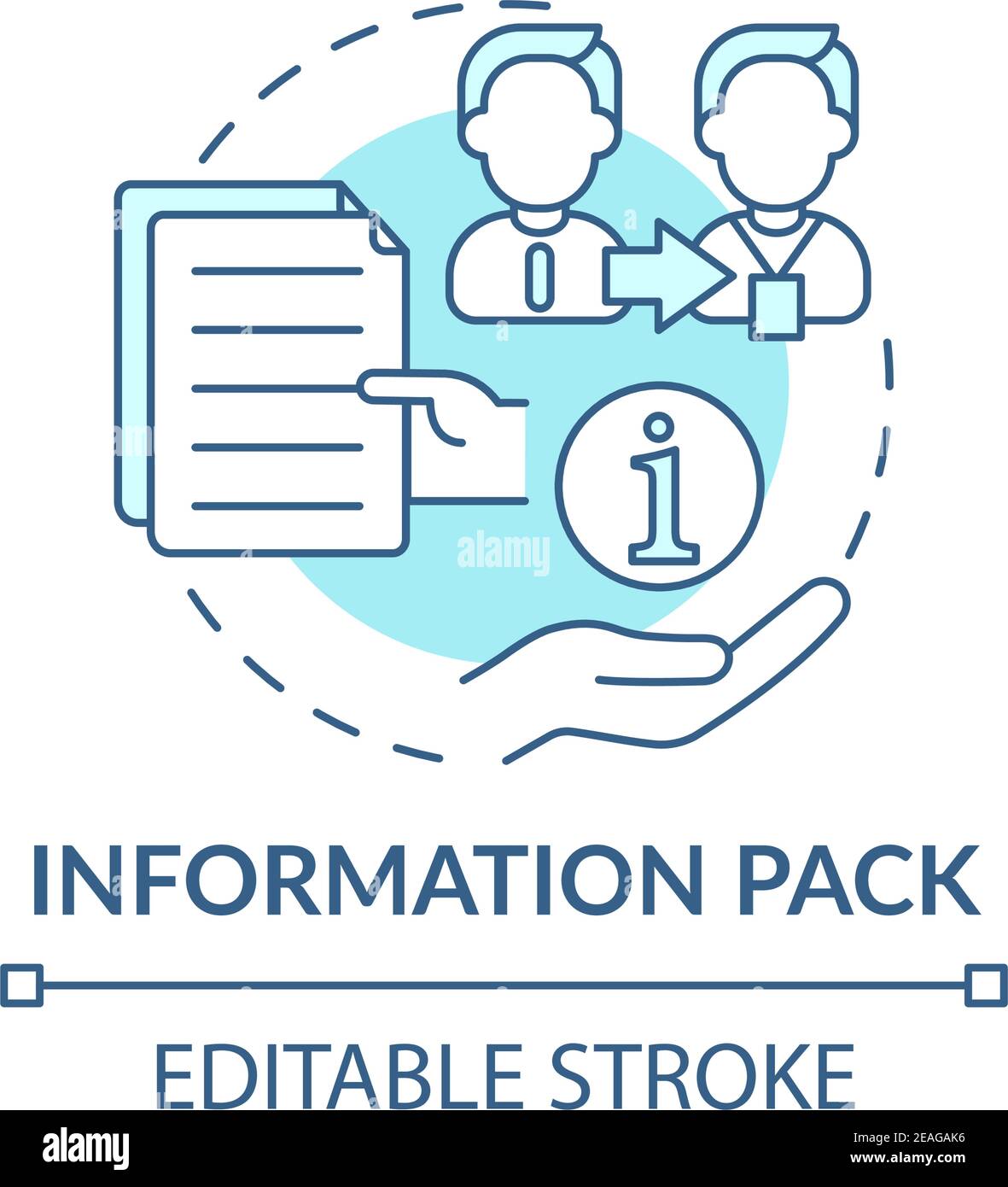 Set of documents giving useful information concept icon Stock Vector ...