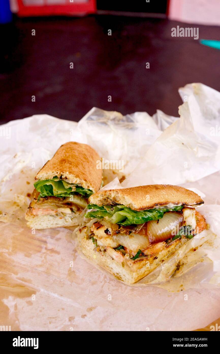 Caribbean Roast Pork sandwich at Bien Caribbean & Latin food restaurant. Located at 1000 Eaton