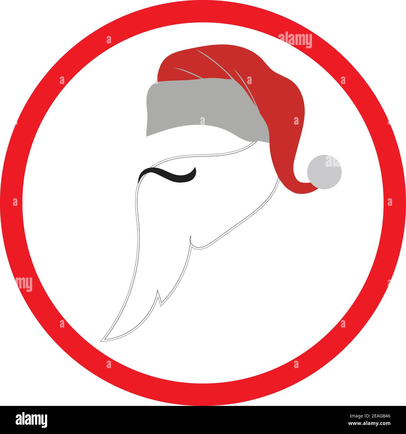 santa claus vector icon logo illustration design template Stock Vector