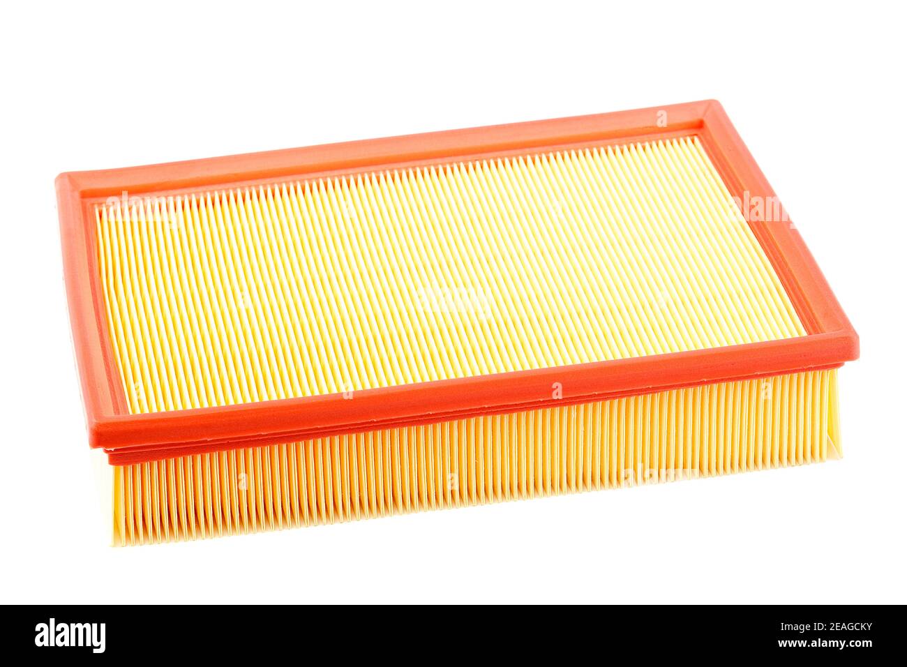 Car air filter isolated on white background Stock Photo - Alamy