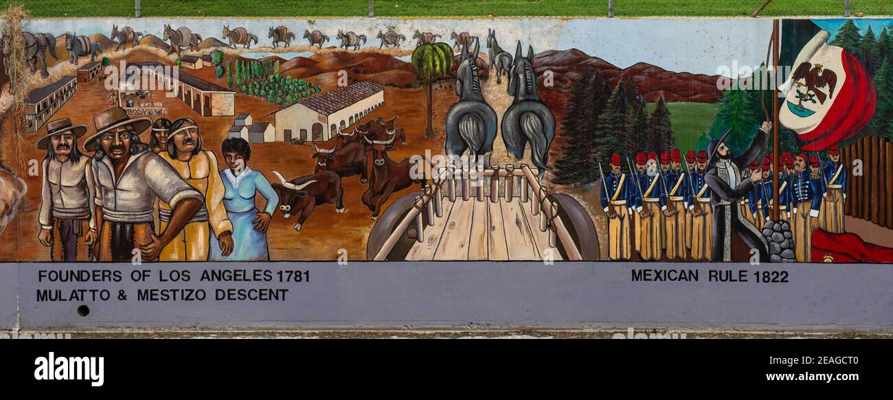 February 09, 2021, Valley Glen, California, USA Detail from ''The