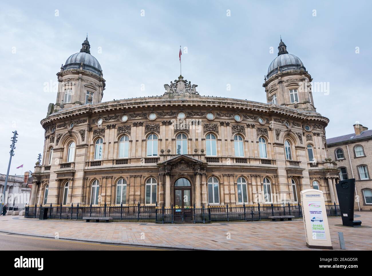 Maritime Museum, Kingston upon Hull, England View from Queens Dock Avenue Stock Photo