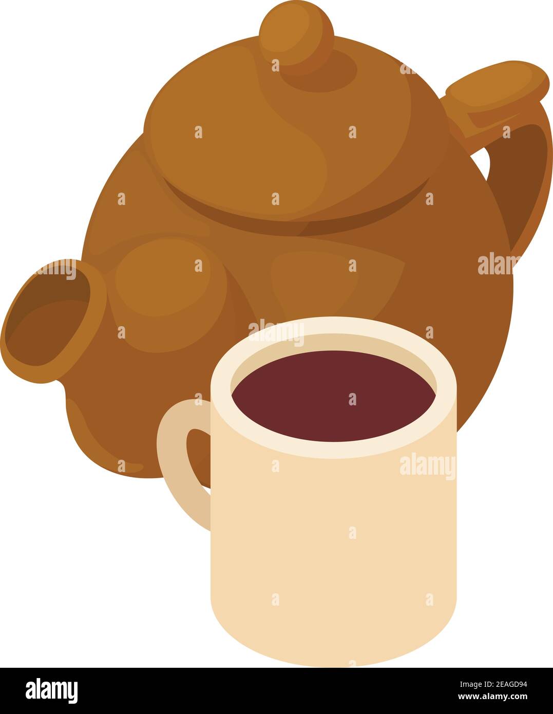Tea break icon. Isometric illustration of tea break vector icon for web