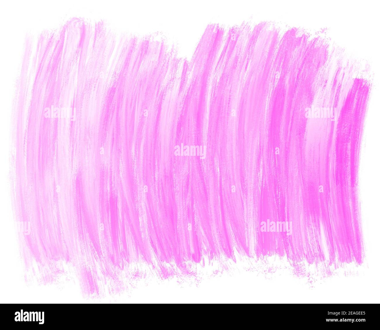 Pink stain of paint, drawing with a dry brush on paper, chaotic strokes