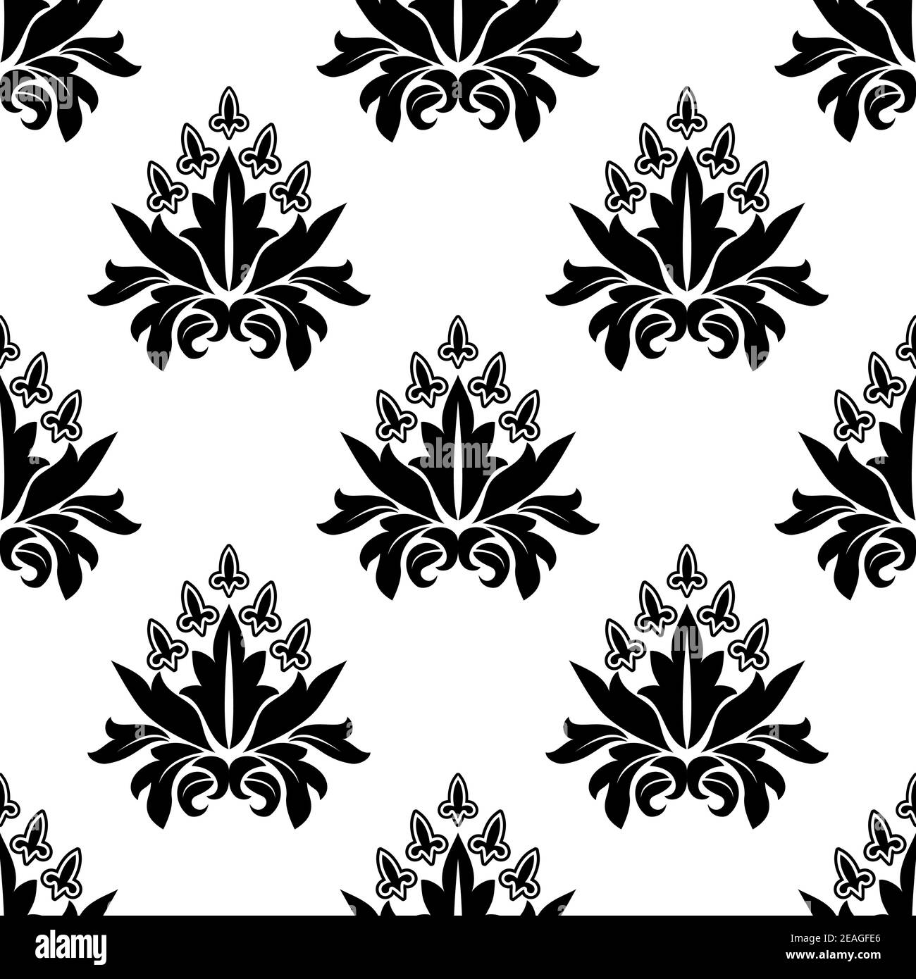 Floral seamless pattern with decorative flowers for background, textile ...