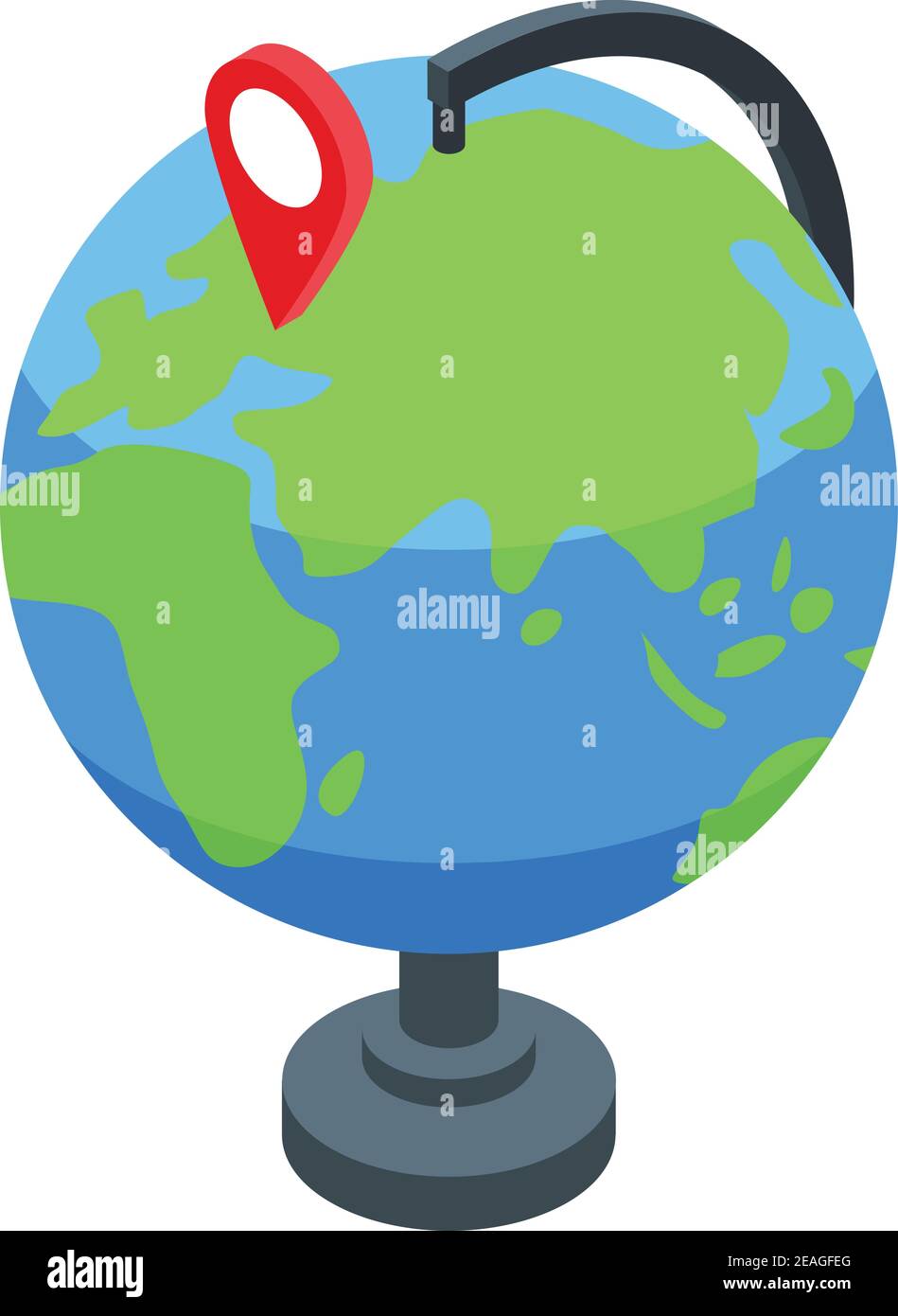School globe icon. Isometric of school globe vector icon for web design ...