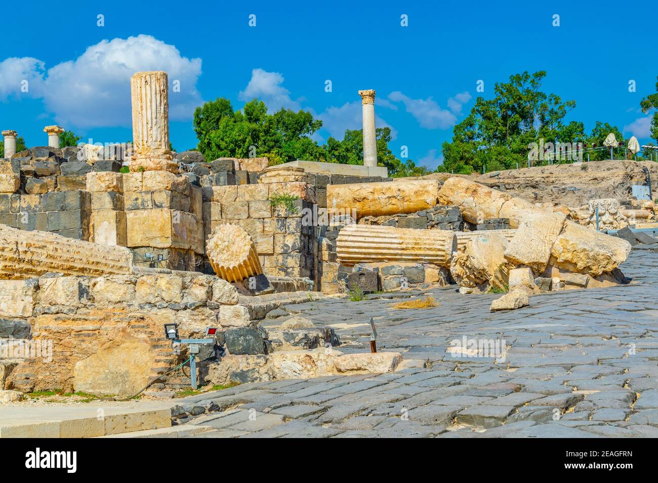 Beit Shean roman ruins in Israel Stock Photo - Alamy