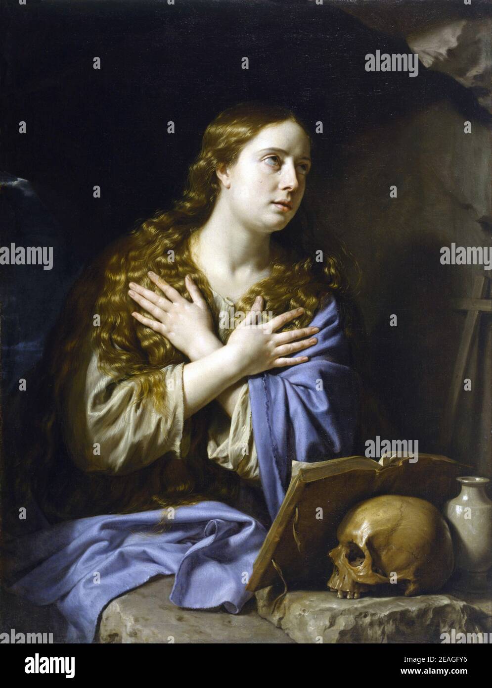 The Repentant Magdalen, 1648 by Philippe de Champaigne Stock Photo