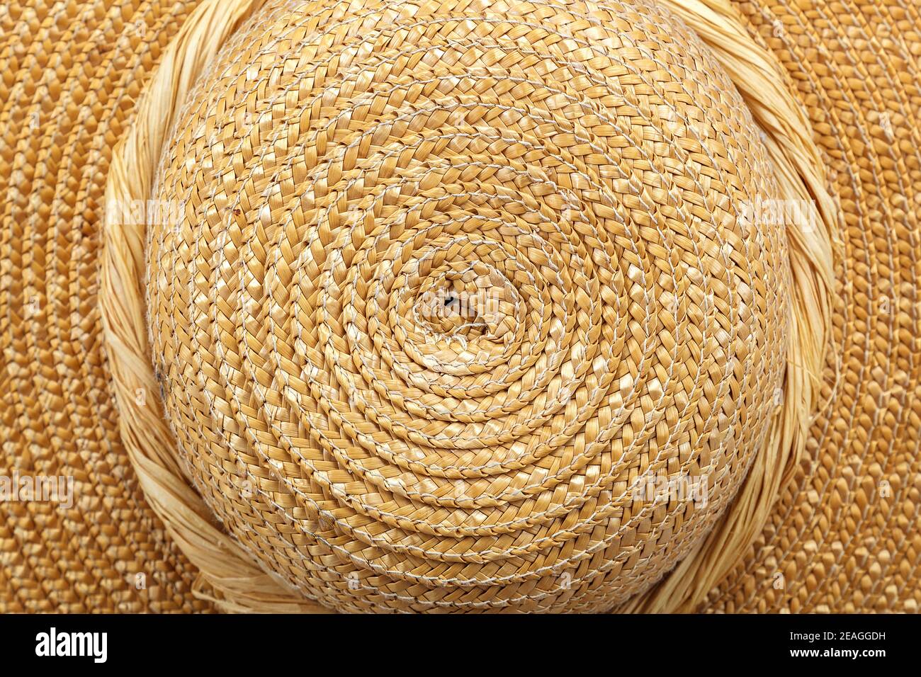Straw wicker hat as a background Stock Photo Alamy