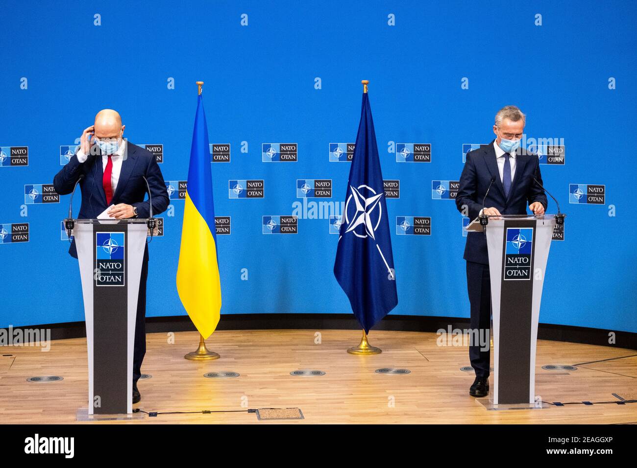 The NATO Secretary General, Jens Stoltenberg, meet the Prime Minister ...