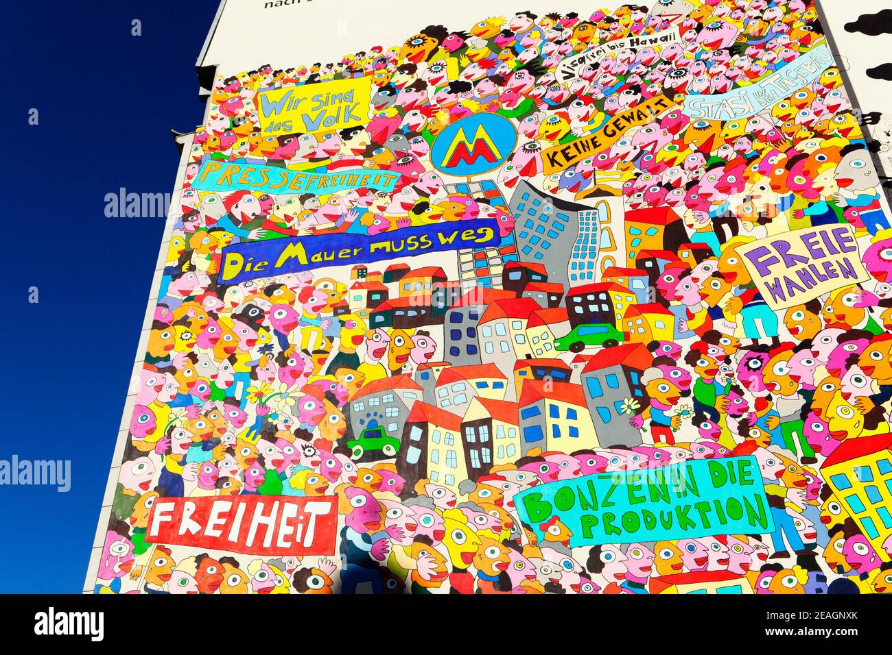 Leipzig Germany Mural by Michael FischerArt depicting East Germany's