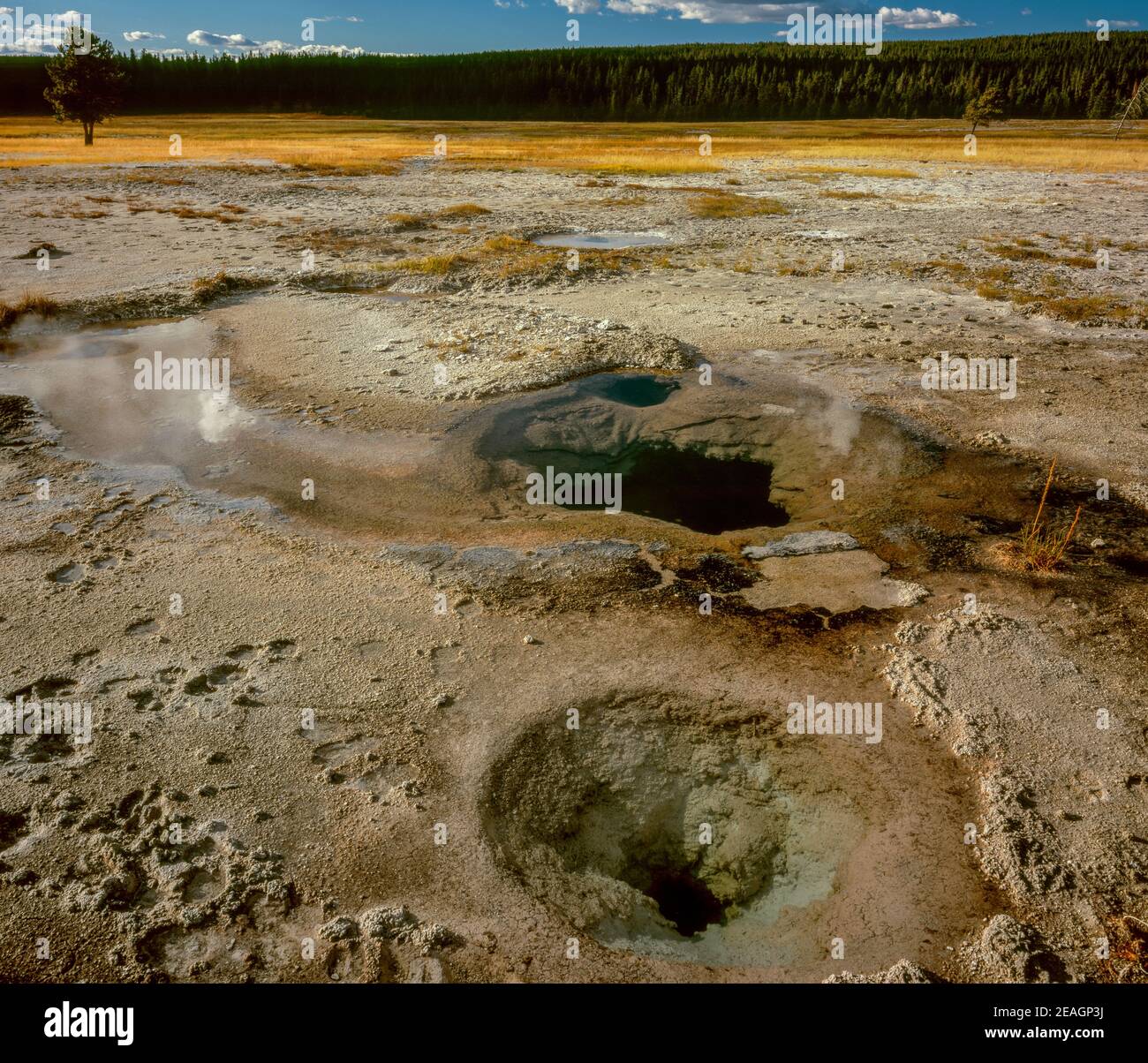 Queen's Laundry, Midway Geyser Basin, Yellowstone National Park, Wyoming Stock Photo