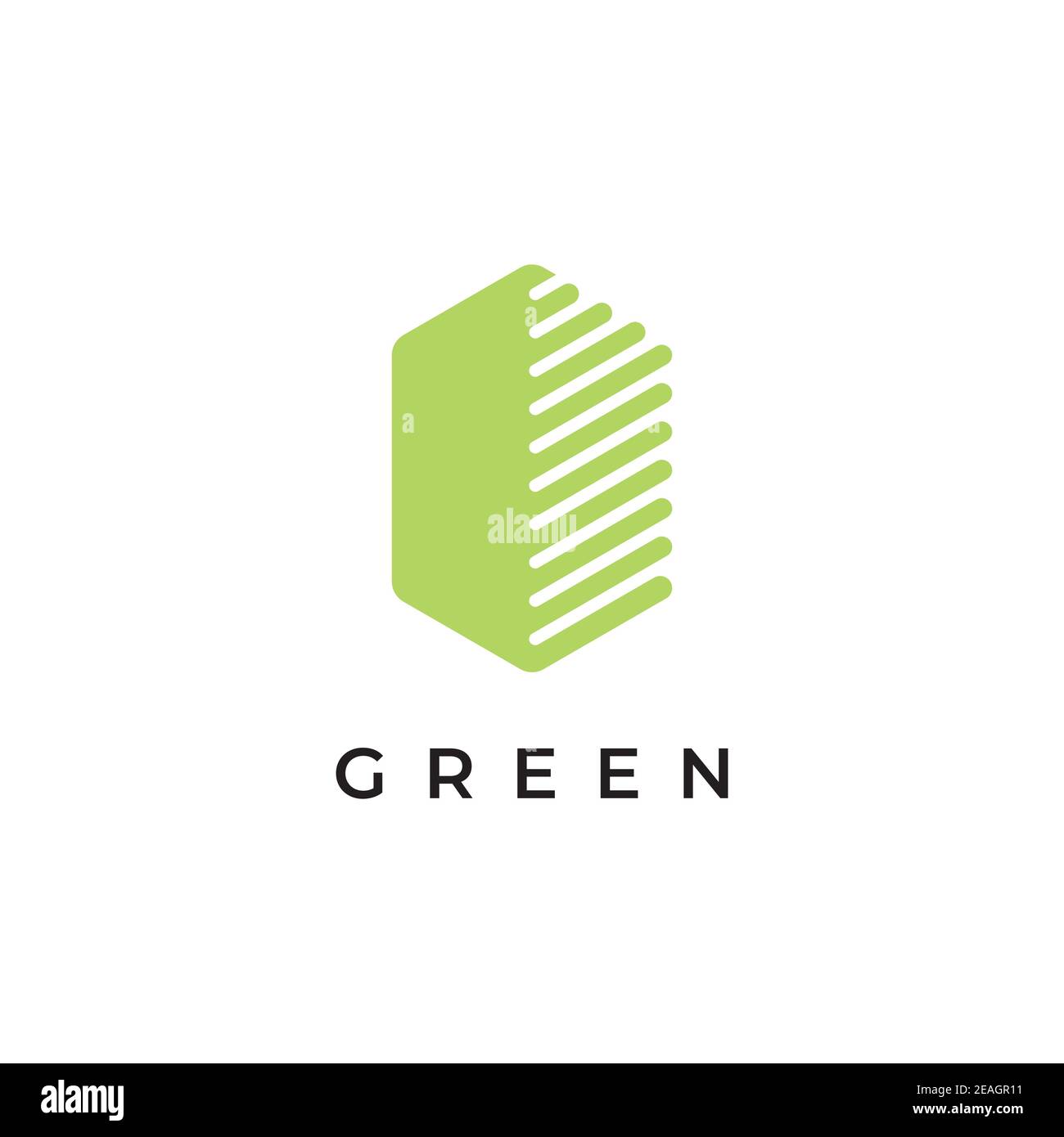 Green leaf logo design vector template Stock Vector