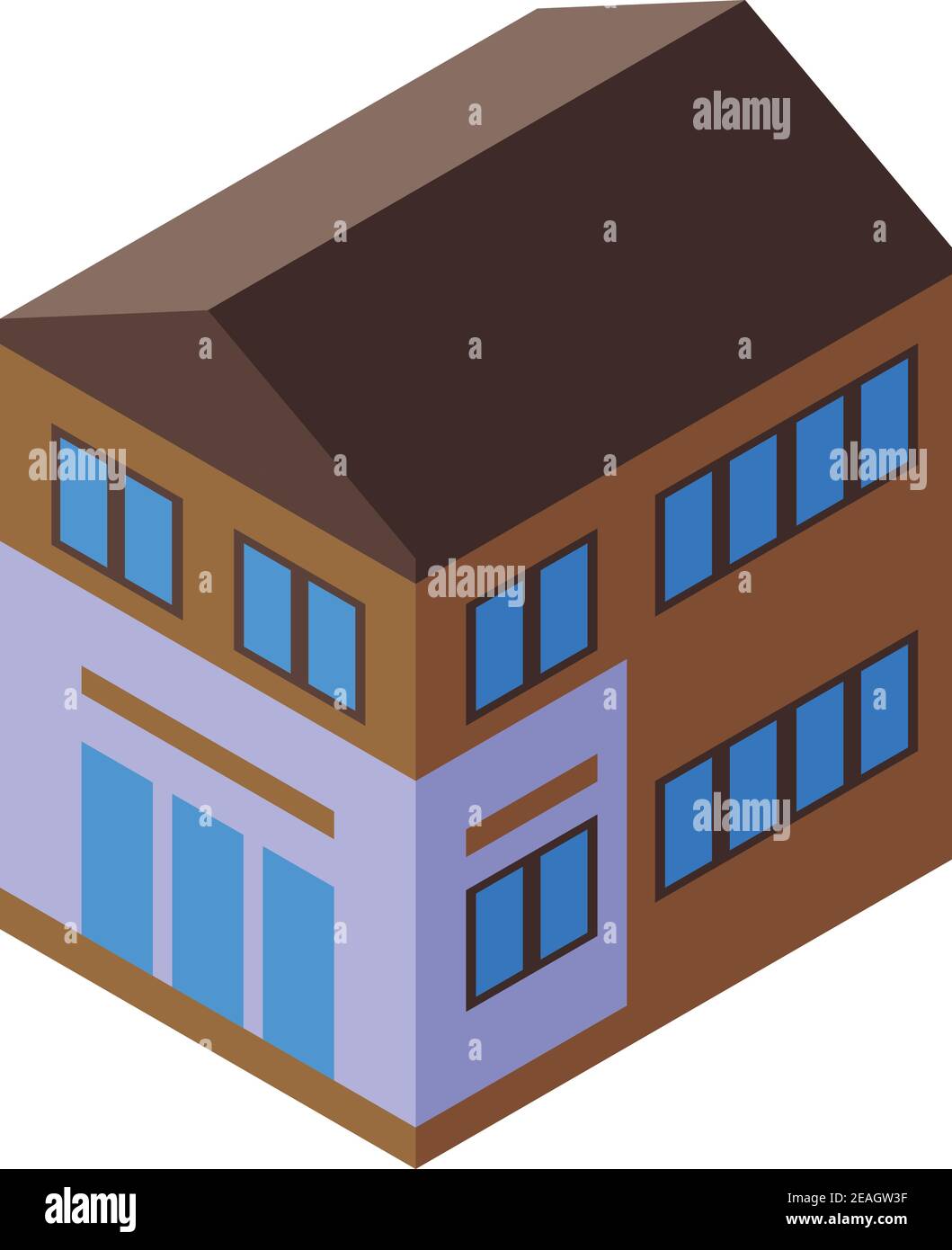 Urban cottage icon. Isometric of urban cottage vector icon for web ...