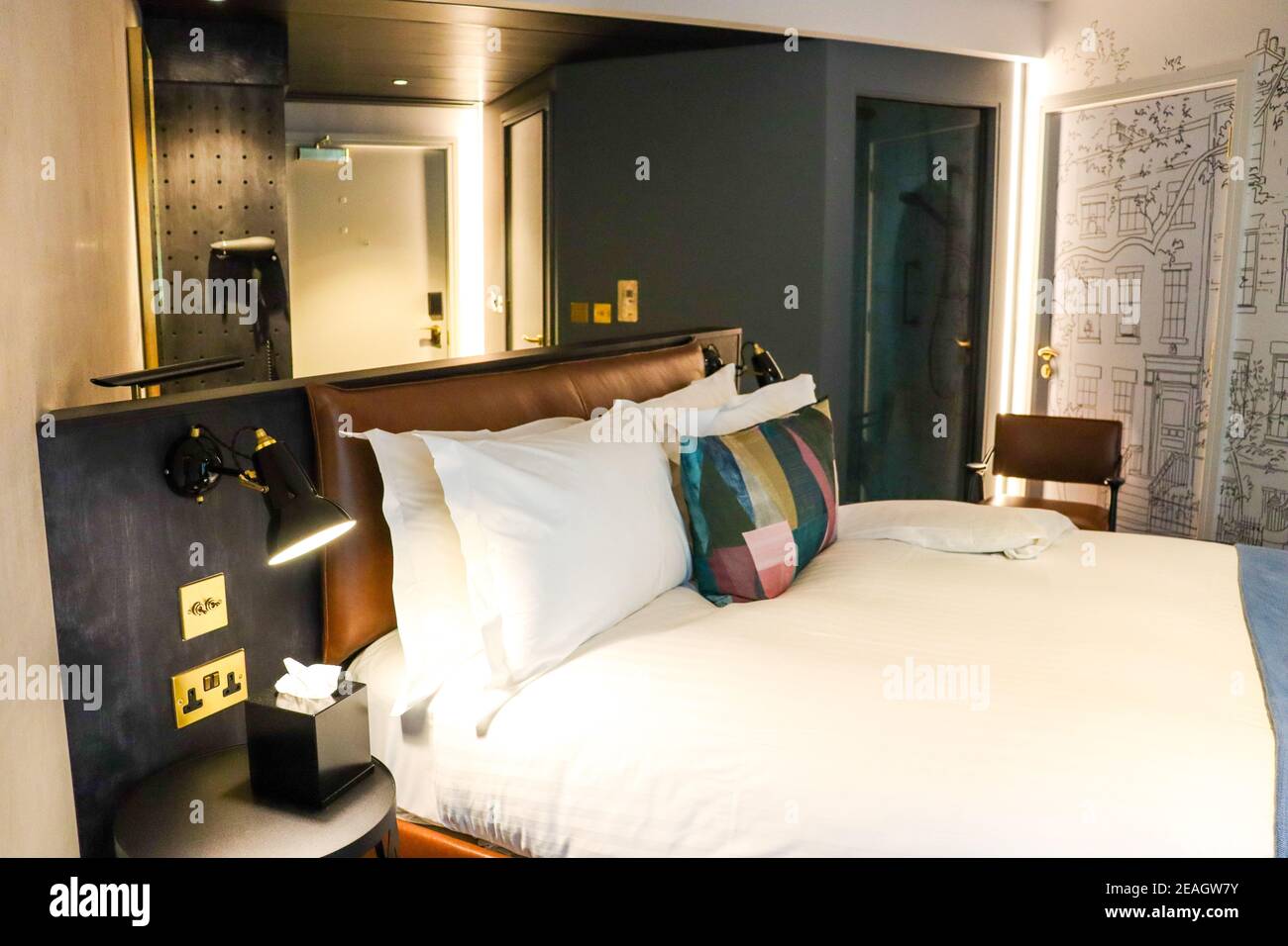 A snug standard room with stylish interiors at Hotel Brooklyn