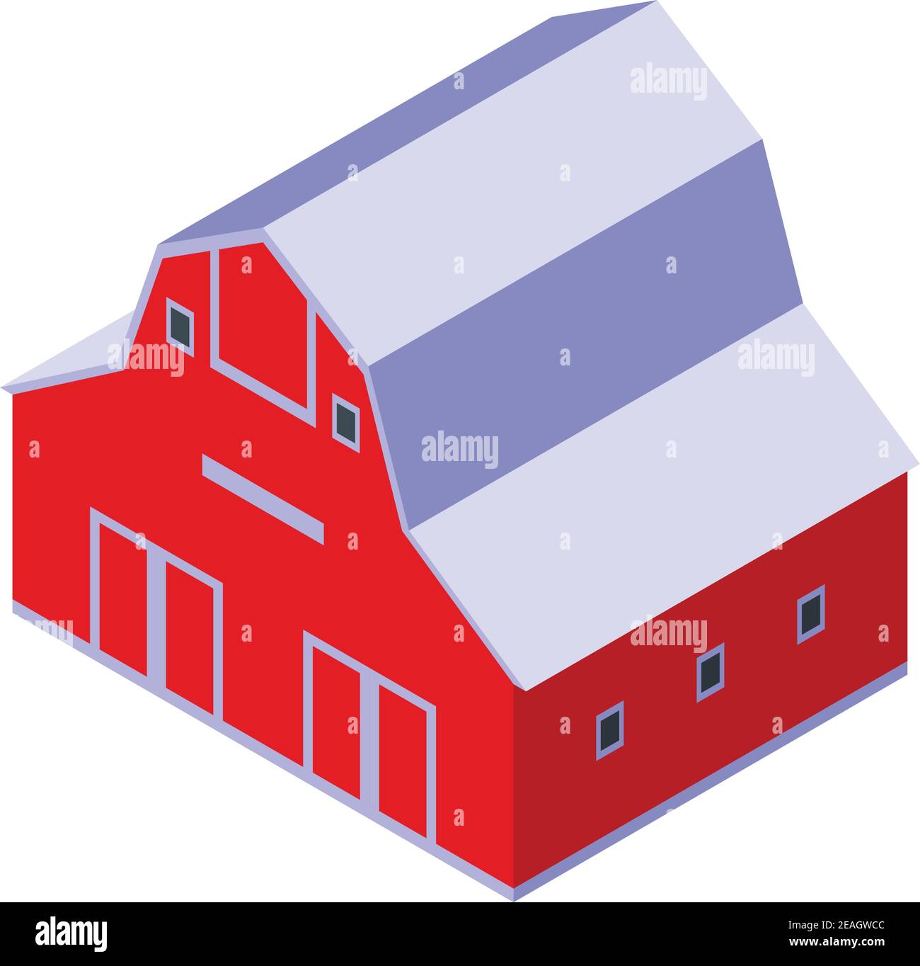 Barn icon. Isometric of barn vector icon for web design isolated on ...