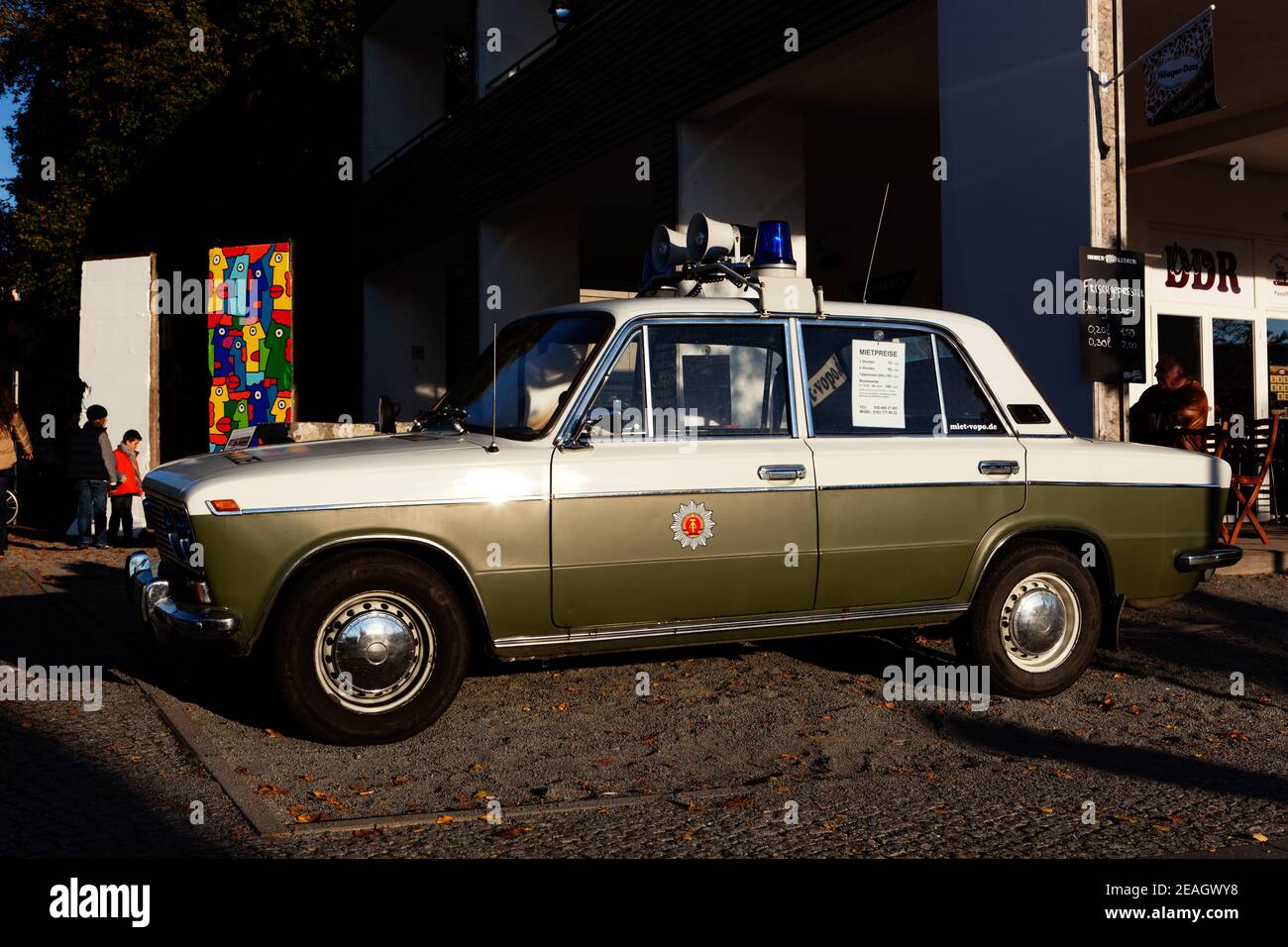 Berlin, Germany GDR East German Lada police car for rent Stock Photo