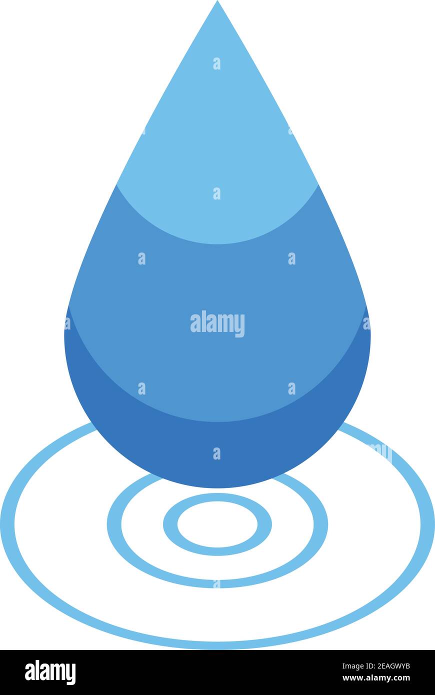 Hydro power drop icon. Isometric of hydro power drop vector icon for web design isolated on white background Stock Vector