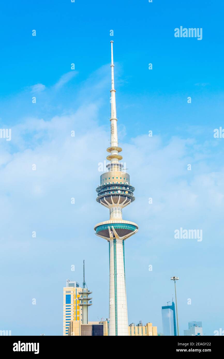 Detail view of the Liberation tower in Kuwait Stock Photo Alamy
