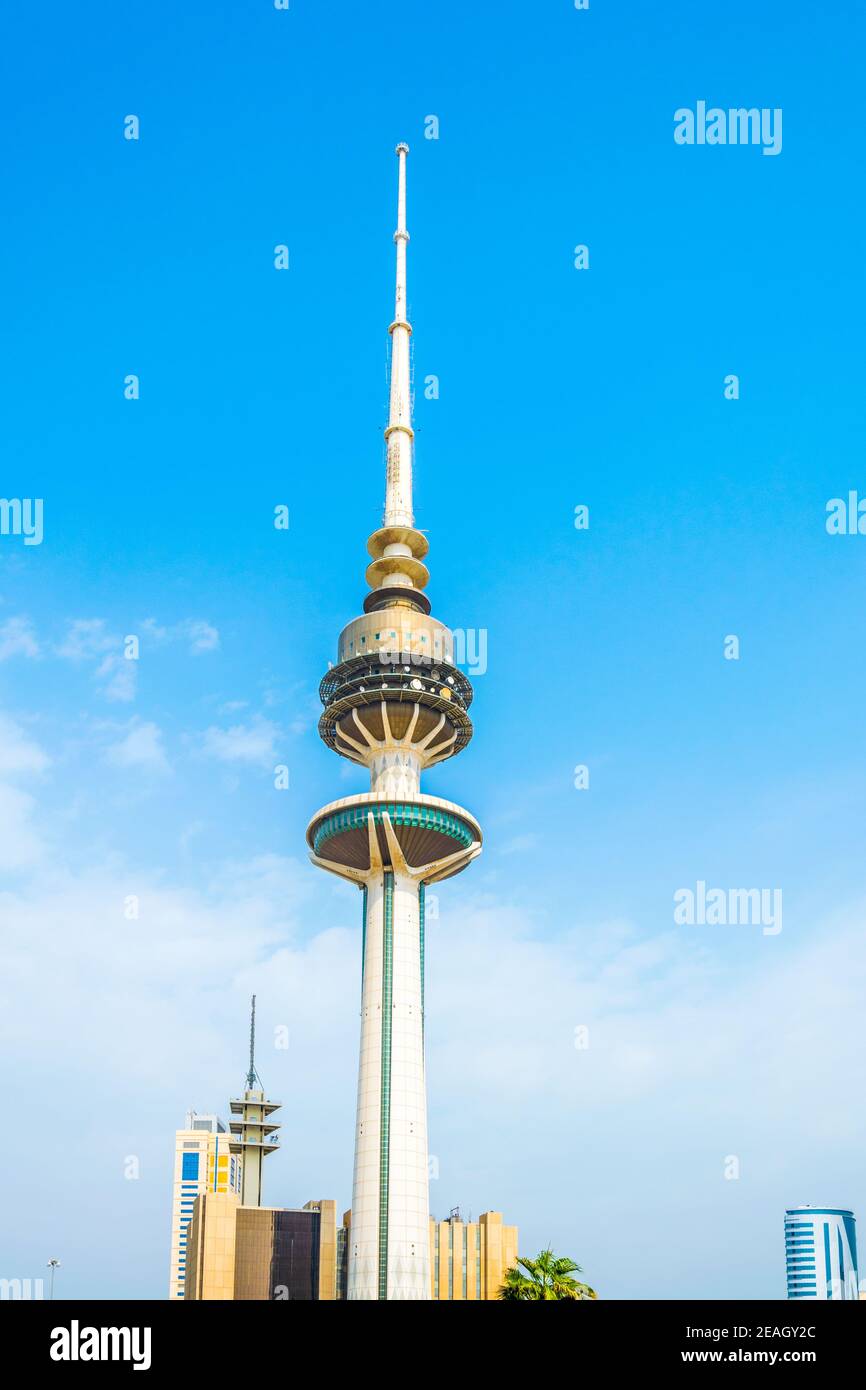 Detail view of the Liberation tower in Kuwait Stock Photo Alamy