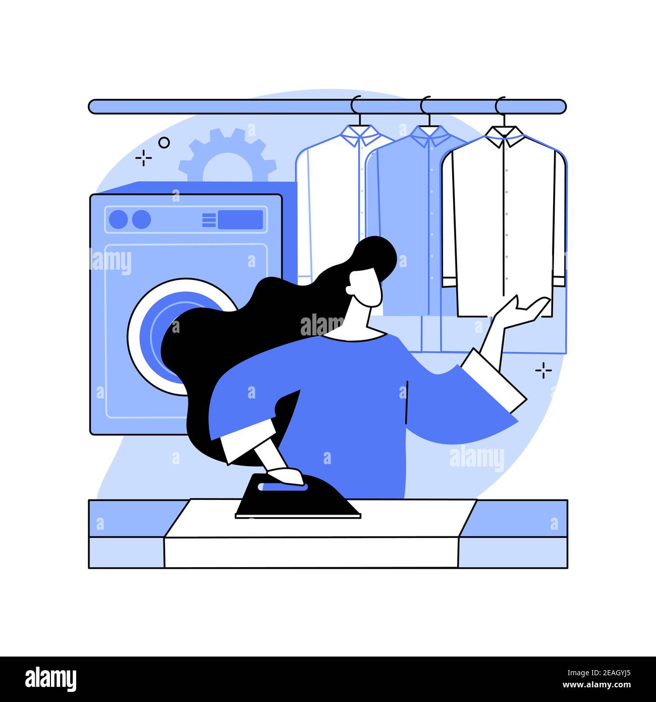 Laundry and dry cleaning abstract concept vector illustration Stock