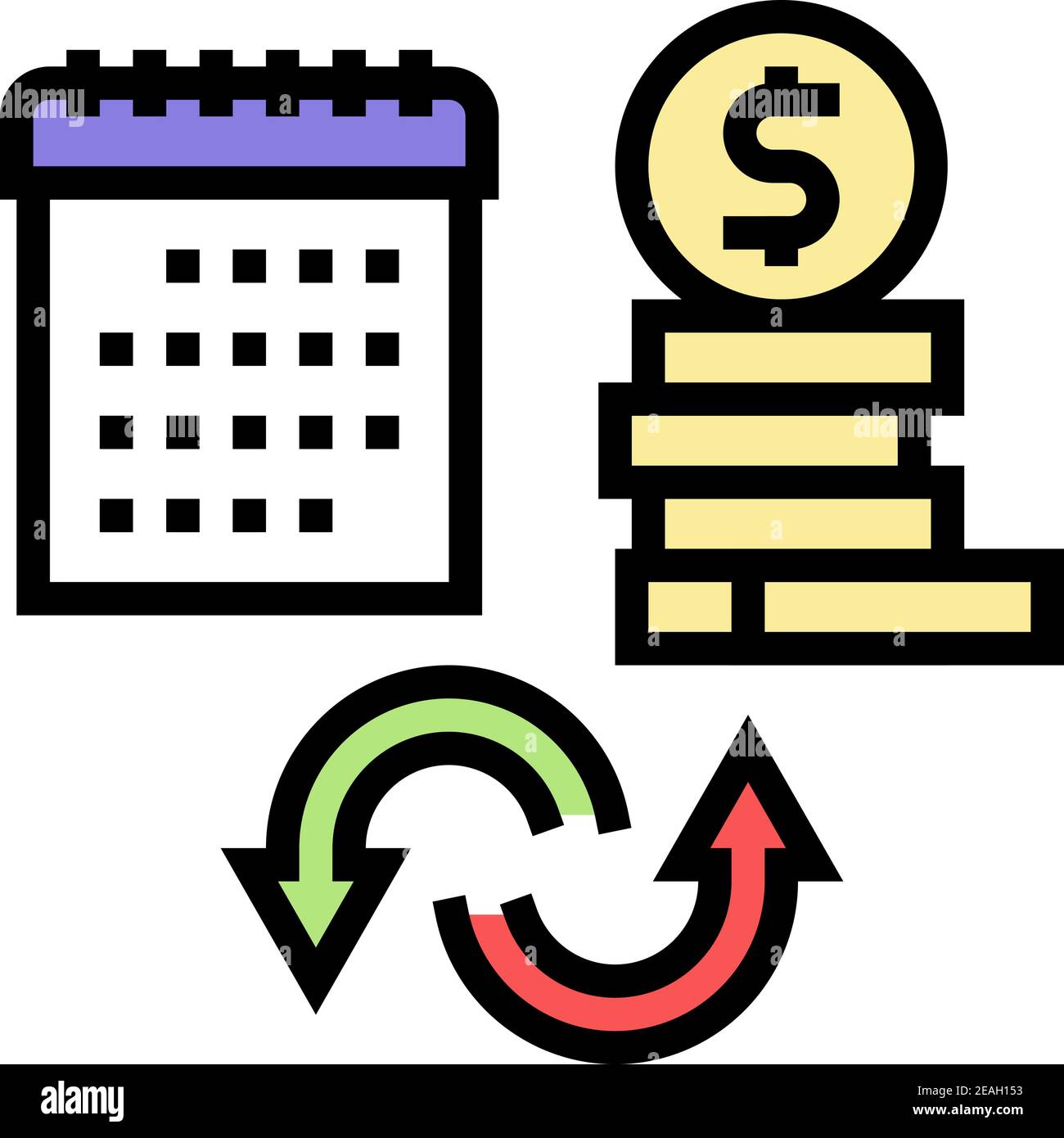 social security benefit allowance color icon vector illustration Stock