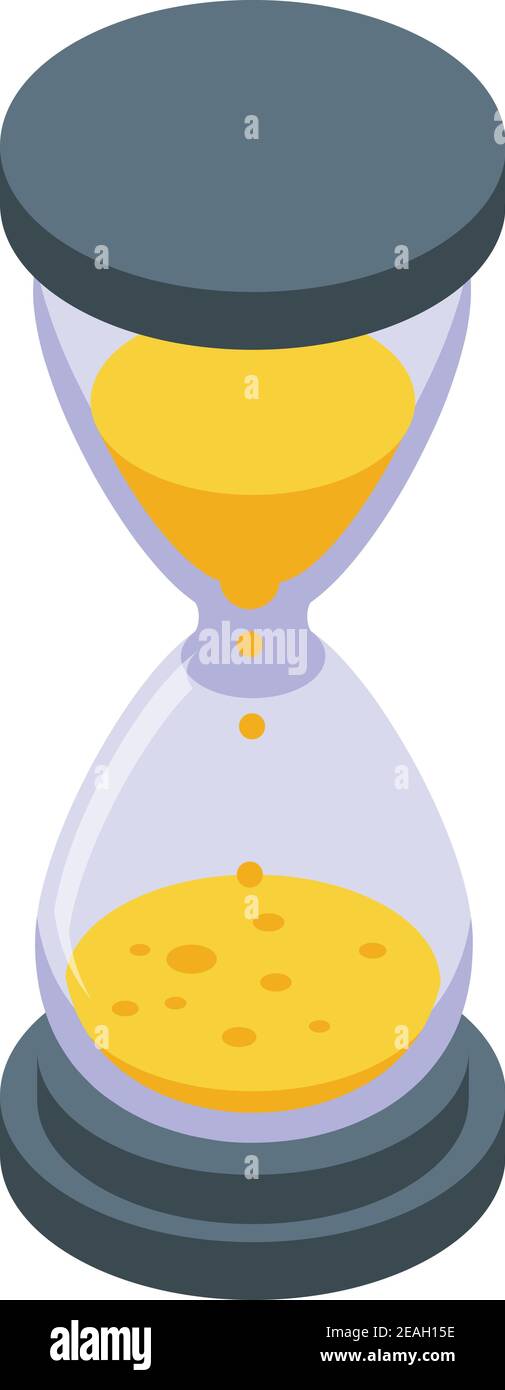 Sand clock icon. Isometric of sand clock vector icon for web design ...