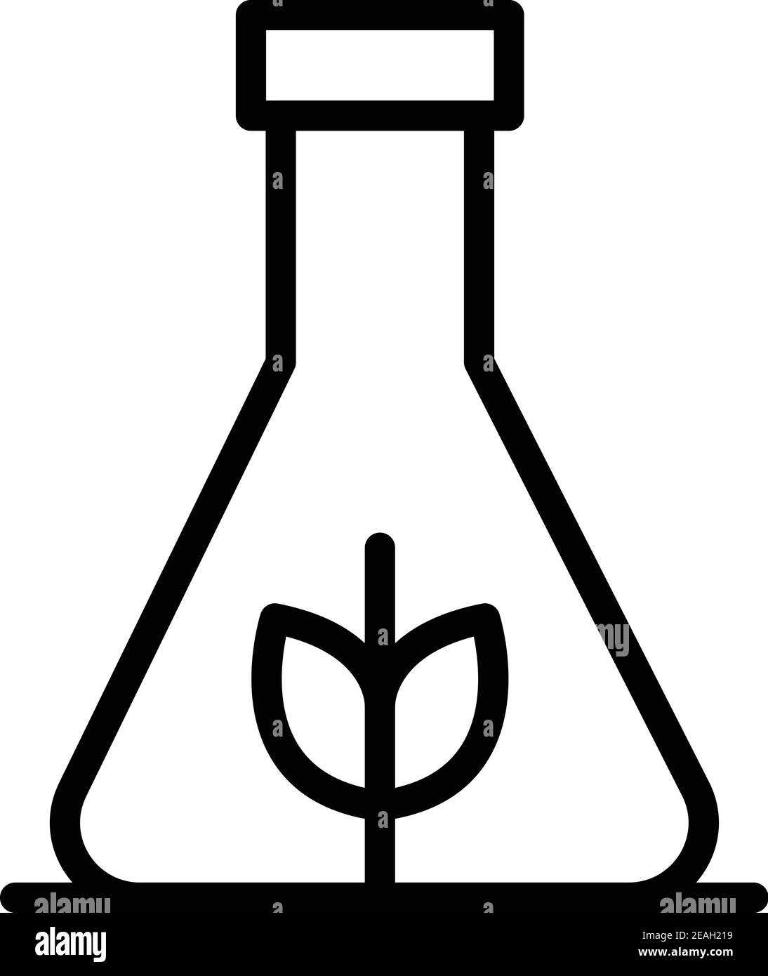Gmo flask icon. Outline gmo flask vector icon for web design isolated on white background Stock Vector