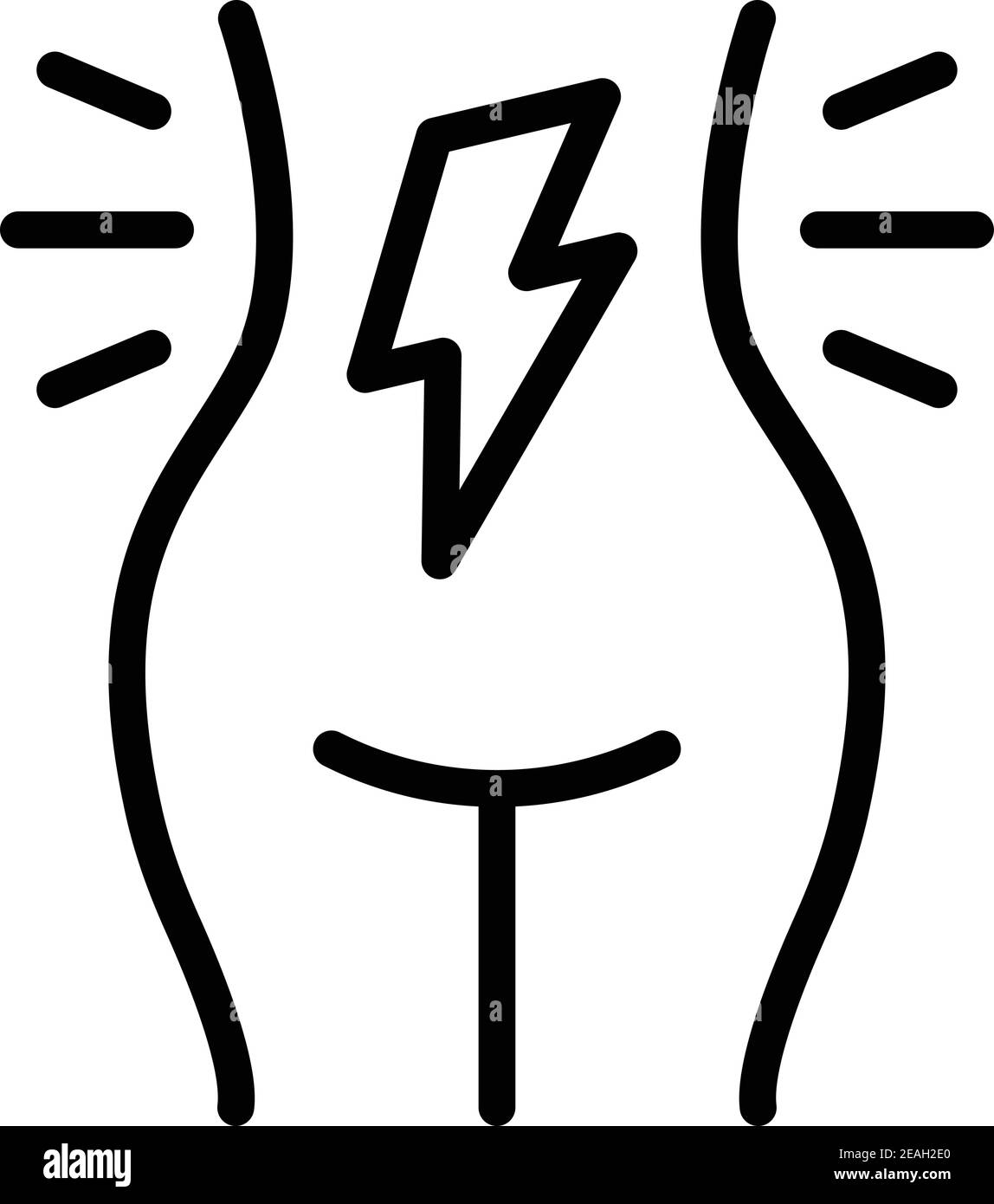 Allergy attack icon. Outline allergy attack vector icon for web design