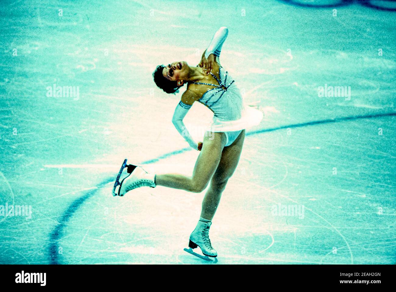 Kira Ivanova (URS) competing in the Ladies Figure Skating Short Program