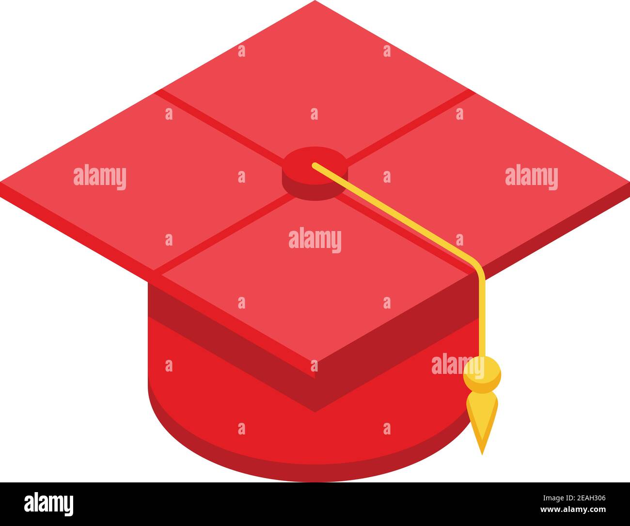 Degree hat icon. Isometric of degree hat vector icon for web design ...