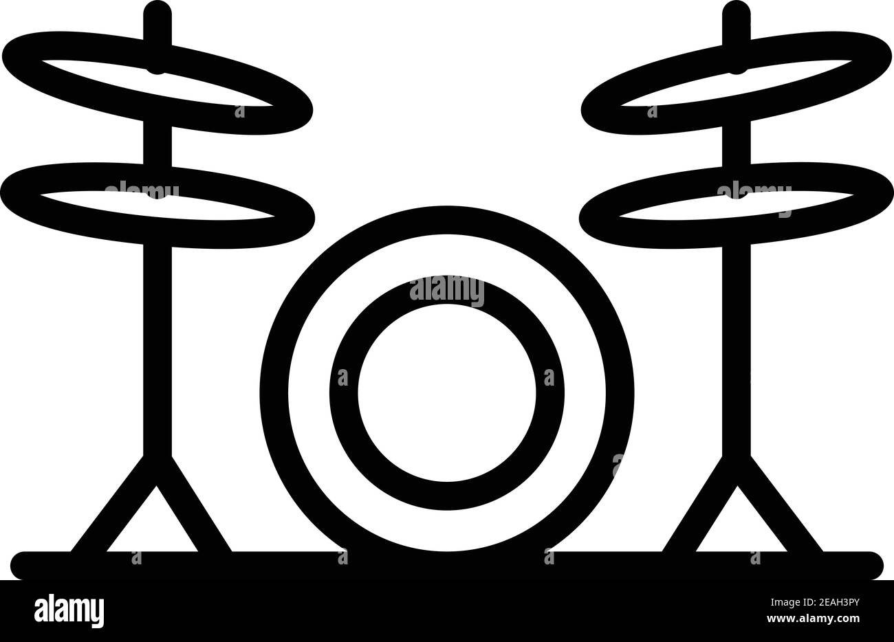 Musical drums icon. Outline musical drums vector icon for web design ...