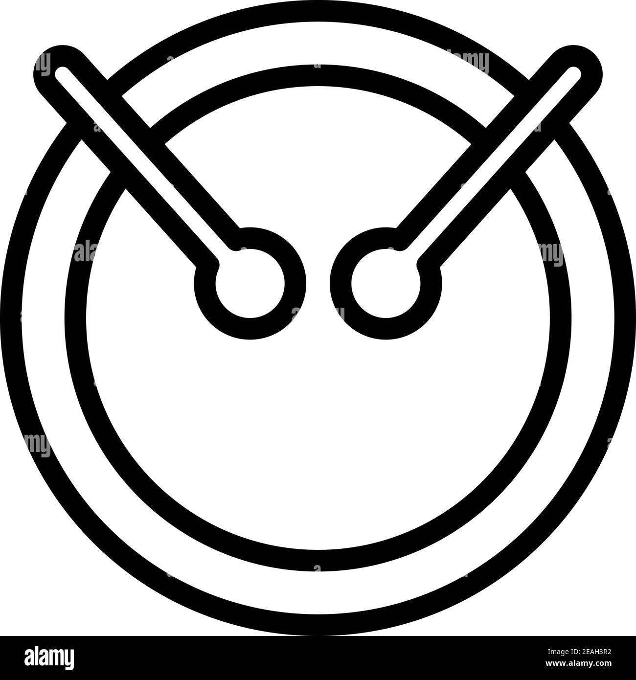 Toy drum icon. Outline toy drum vector icon for web design isolated on white background Stock Vector