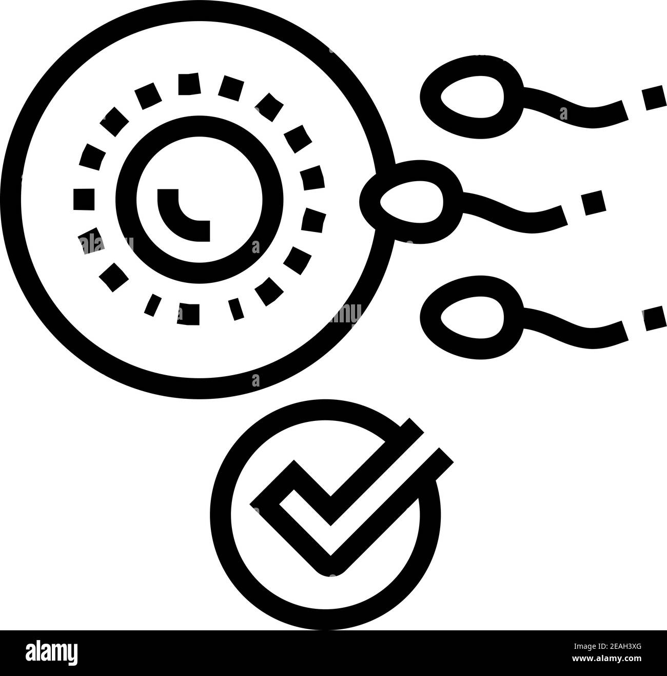 natural fertilization line icon vector illustration Stock Vector Image ...