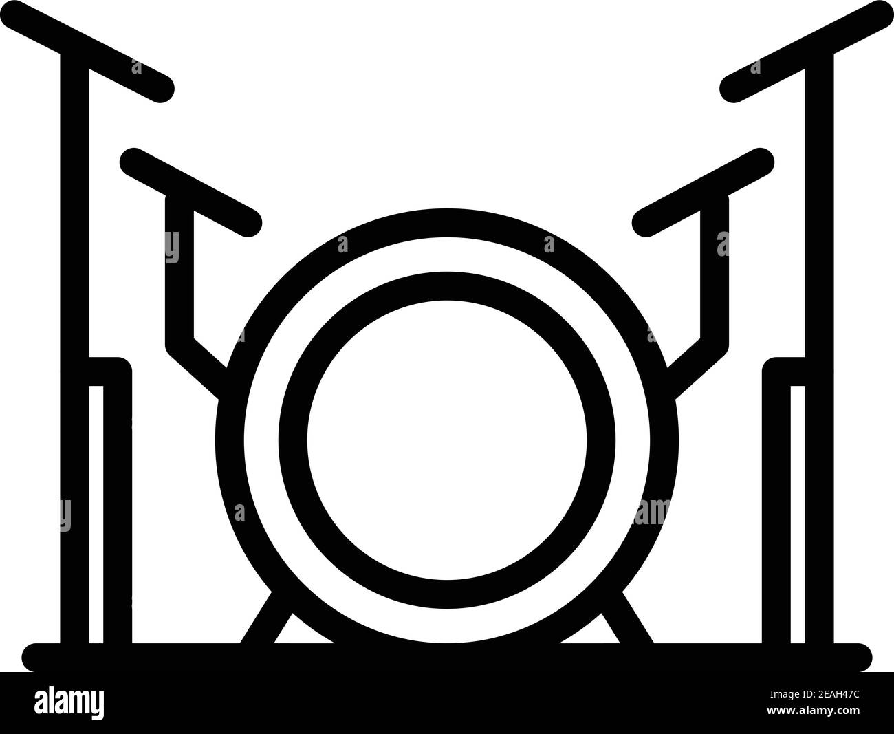 Band drums icon. Outline band drums vector icon for web design isolated ...