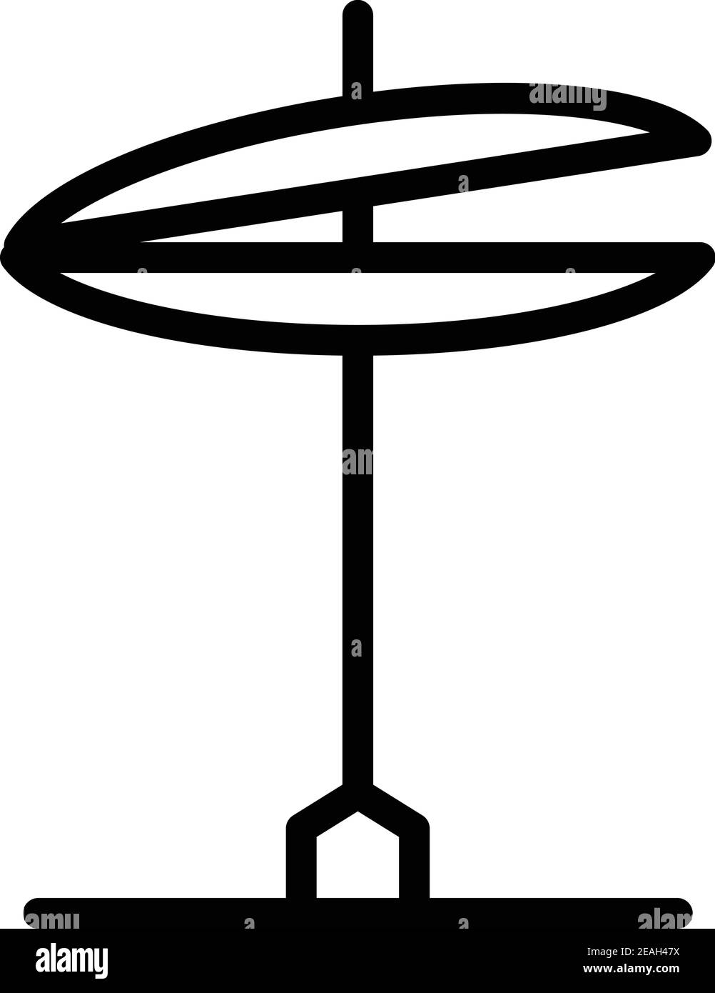 Drum instrument icon. Outline drum instrument vector icon for web ...