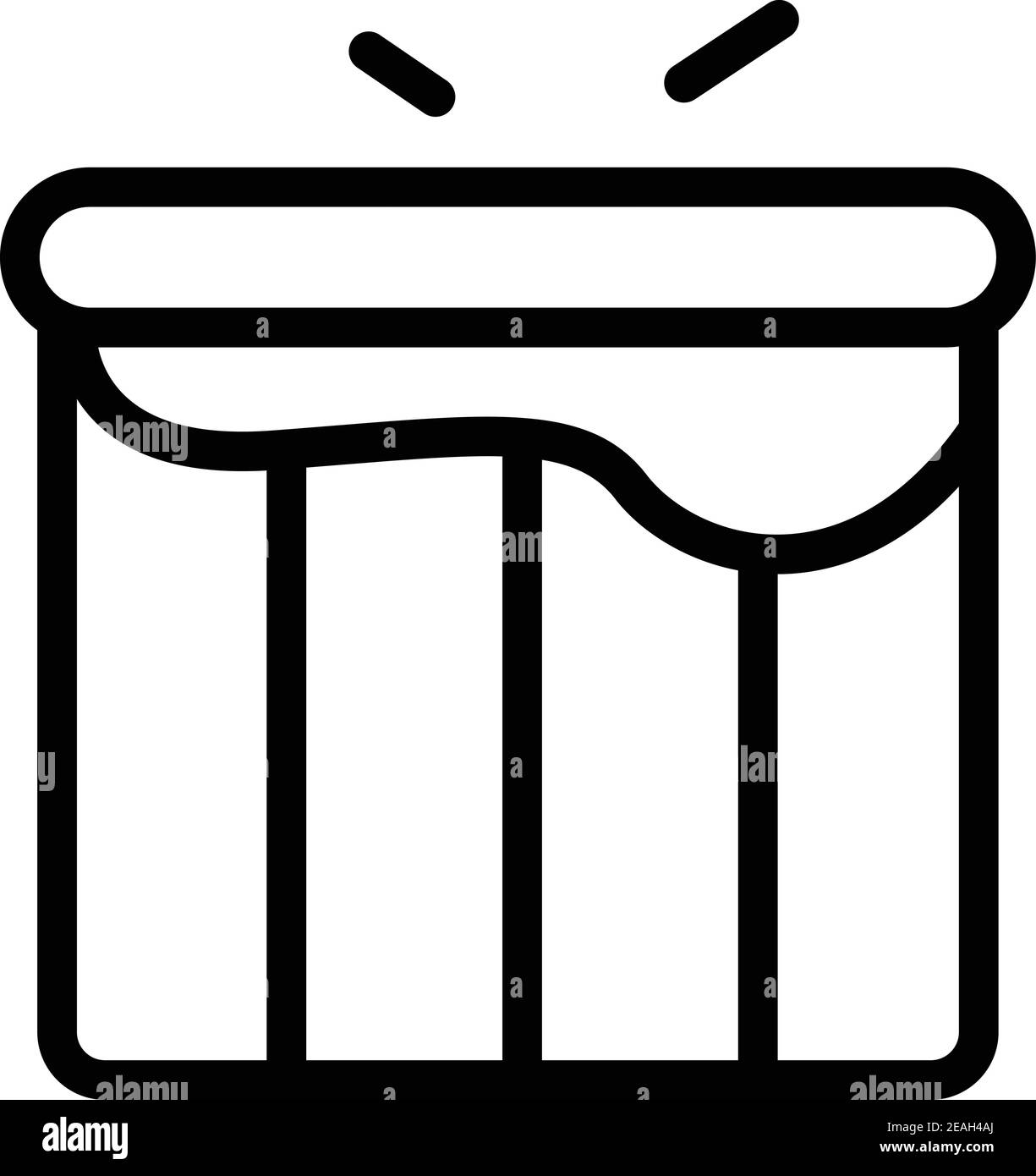 Metal drum icon. Outline metal drum vector icon for web design isolated