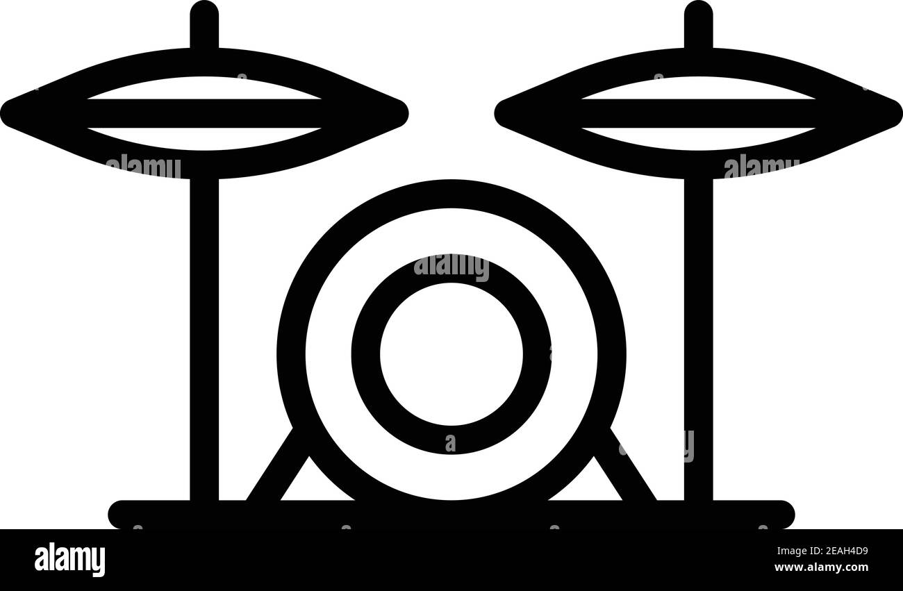 Disco drums icon. Outline disco drums vector icon for web design ...