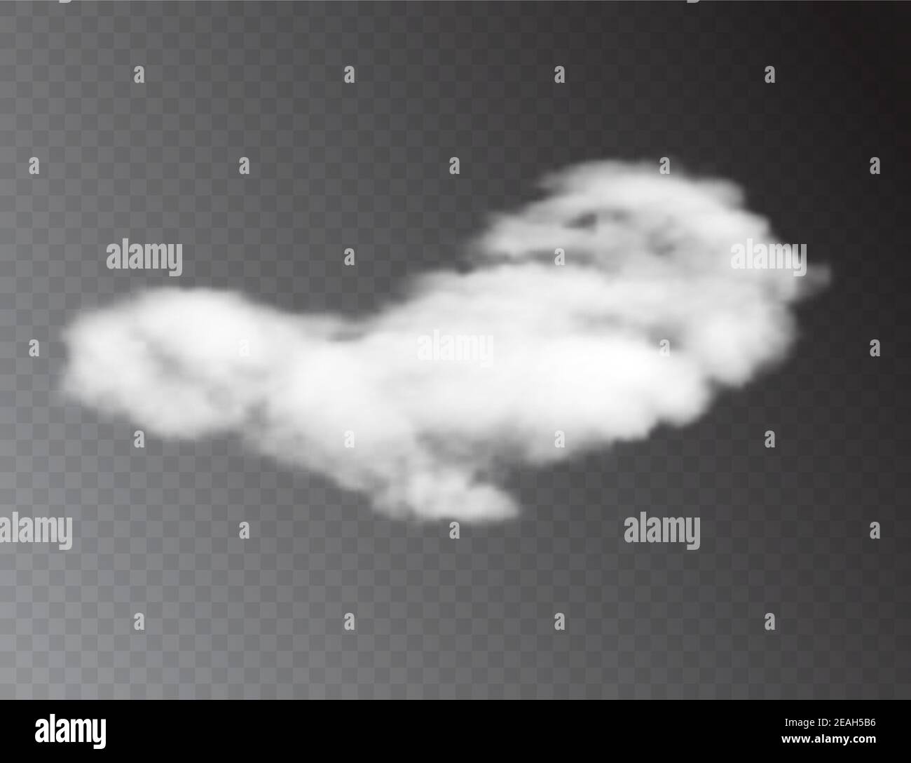Realistic 3D white clouds isolated on transparent background. vector ...