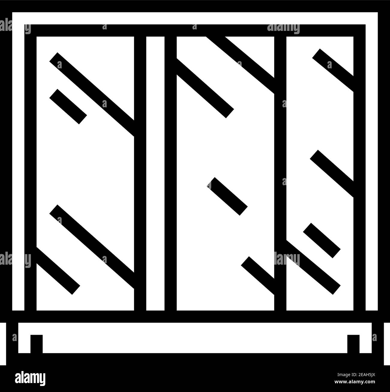 wardrobe mirror line icon vector illustration Stock Vector Image & Art ...