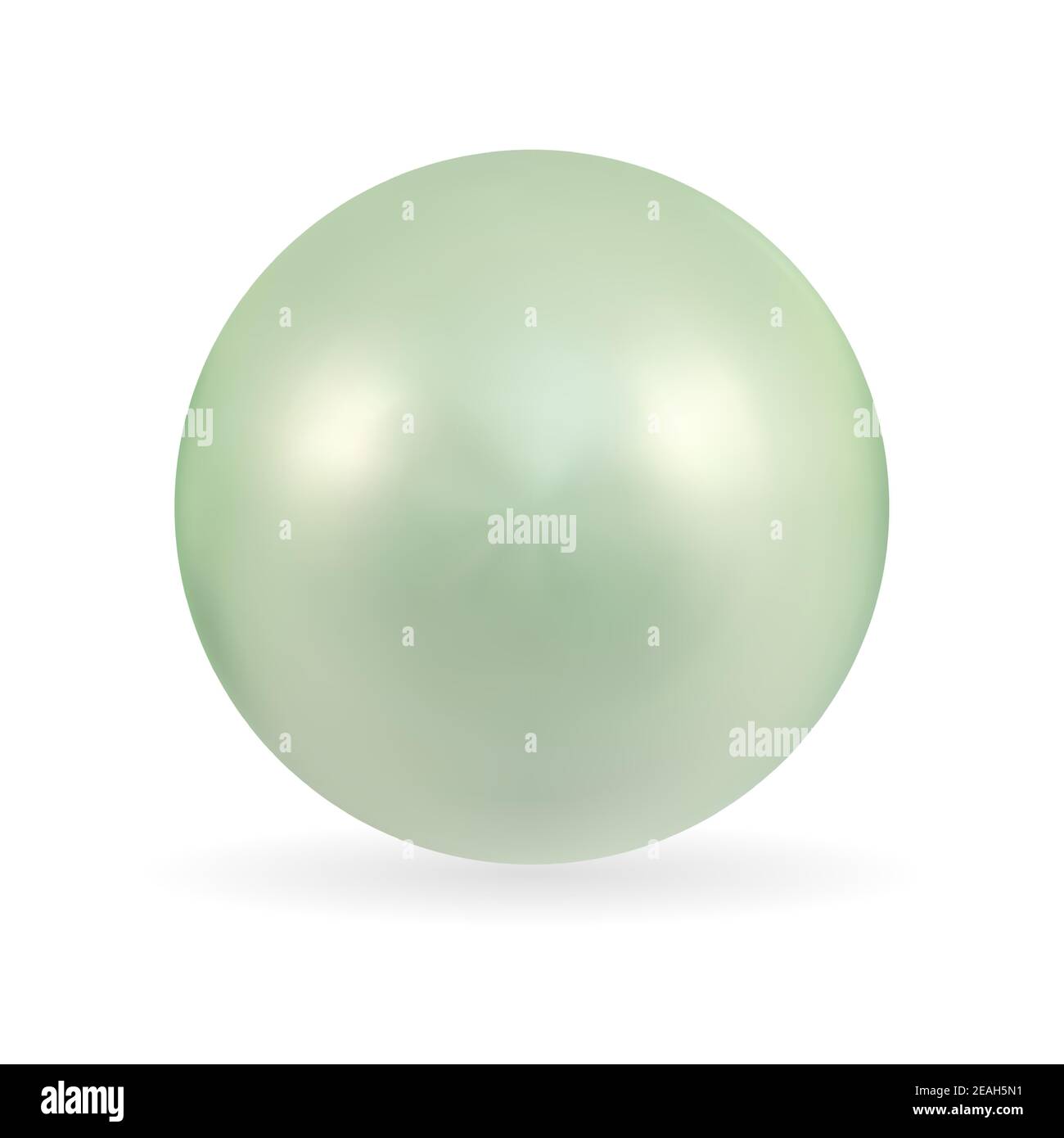 Realistic 3D Pearl isolated on white background. Vector Illustration Stock Vector