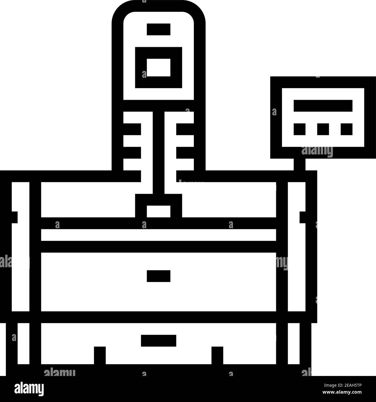 honing machine line icon vector illustration Stock Vector Image & Art ...
