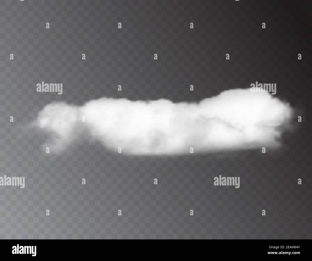 Realistic 3D white clouds isolated on transparent background. vector ...
