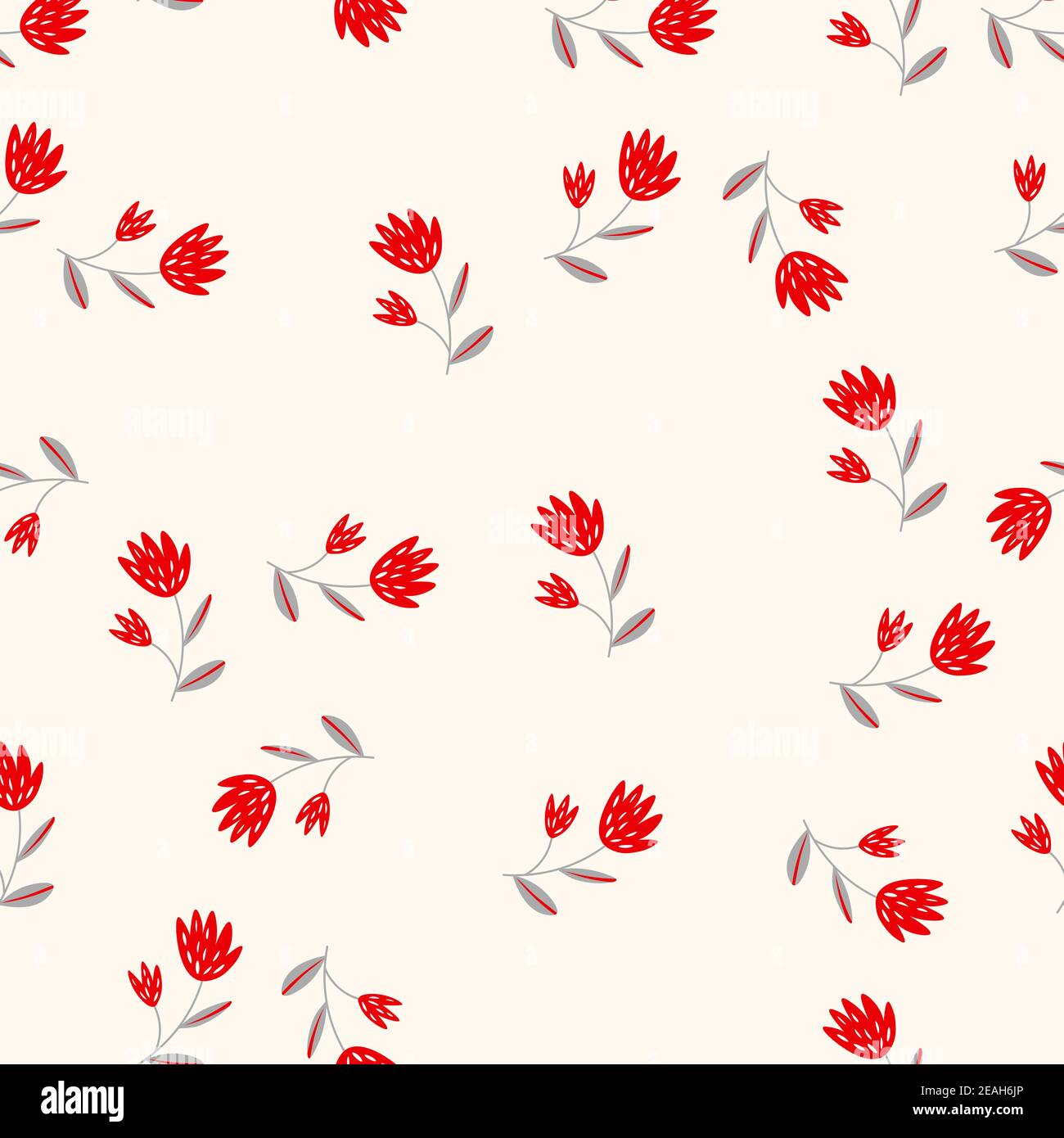 Seamless floral pattern based on traditional folk art ornaments ...