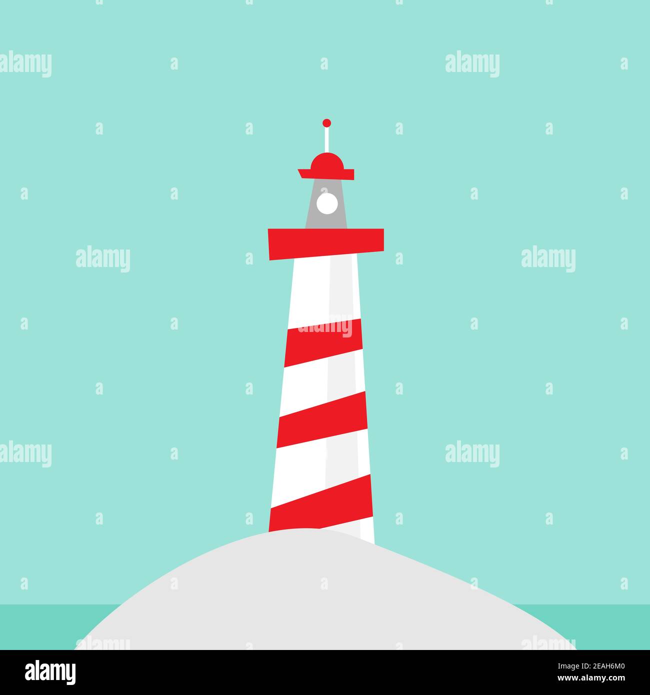 Lighthouse, light house, beacon. Nautical, maritime, marine, naval symbol.  Seashore simple illustration on blue background Signal hope hint sybol  Stock Vector Image & Art - Alamy