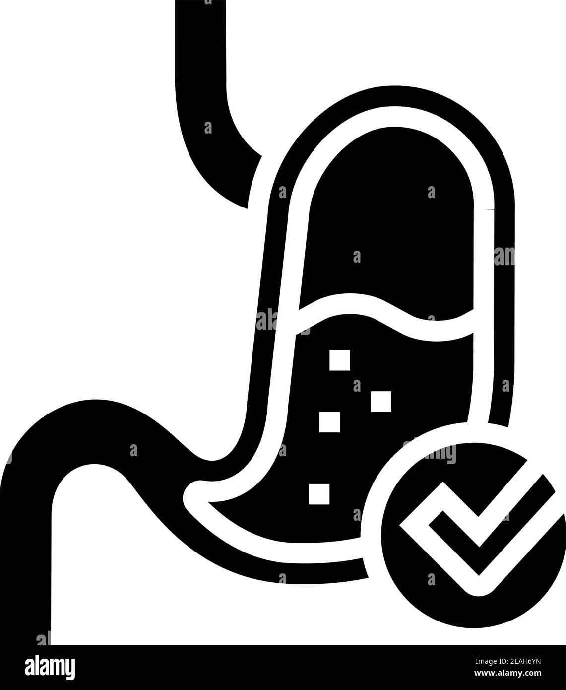 normal workin digestion system glyph icon vector illustration Stock ...