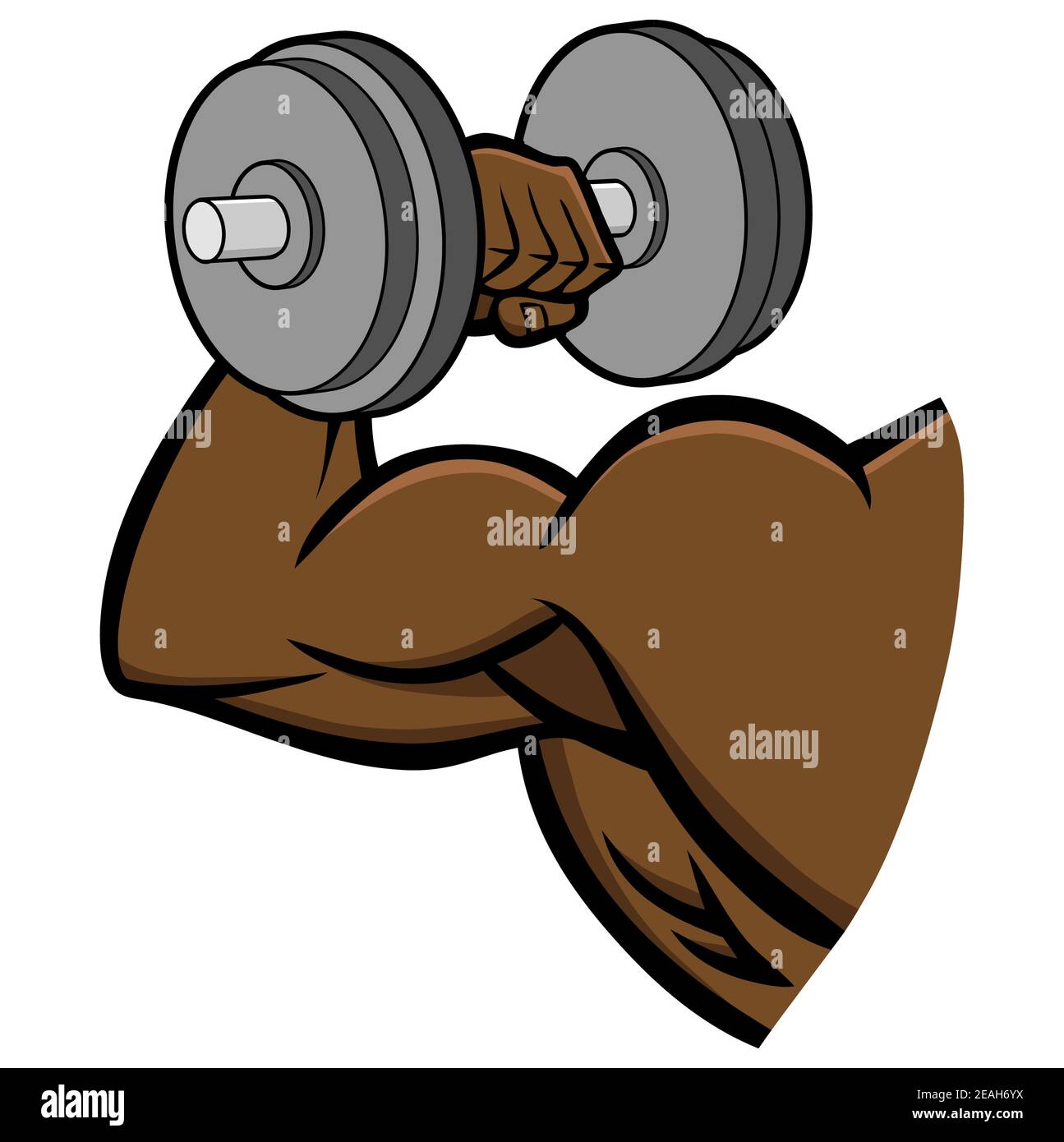 Bodybuilder - A cartoon illustration of a man lifting weights for fitness  Stock Vector Image & Art - Alamy