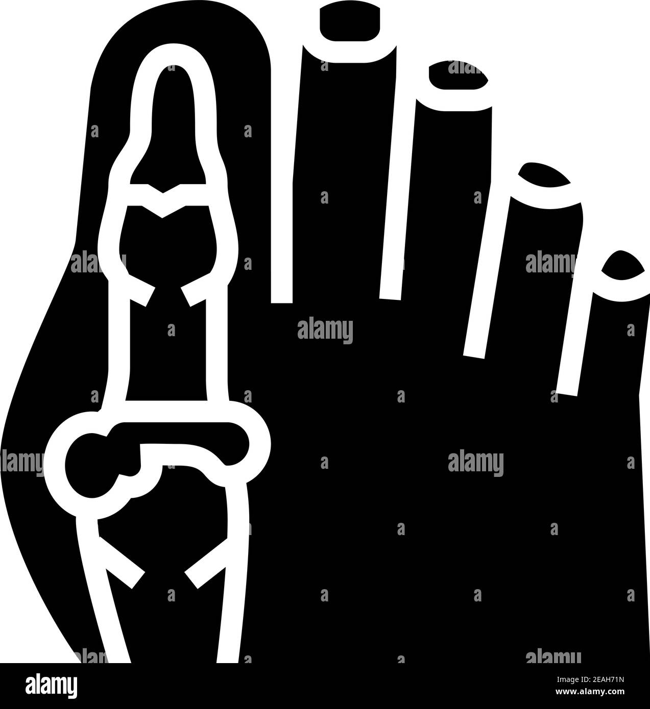 foot big toe bone gout glyph icon vector illustration Stock Vector ...