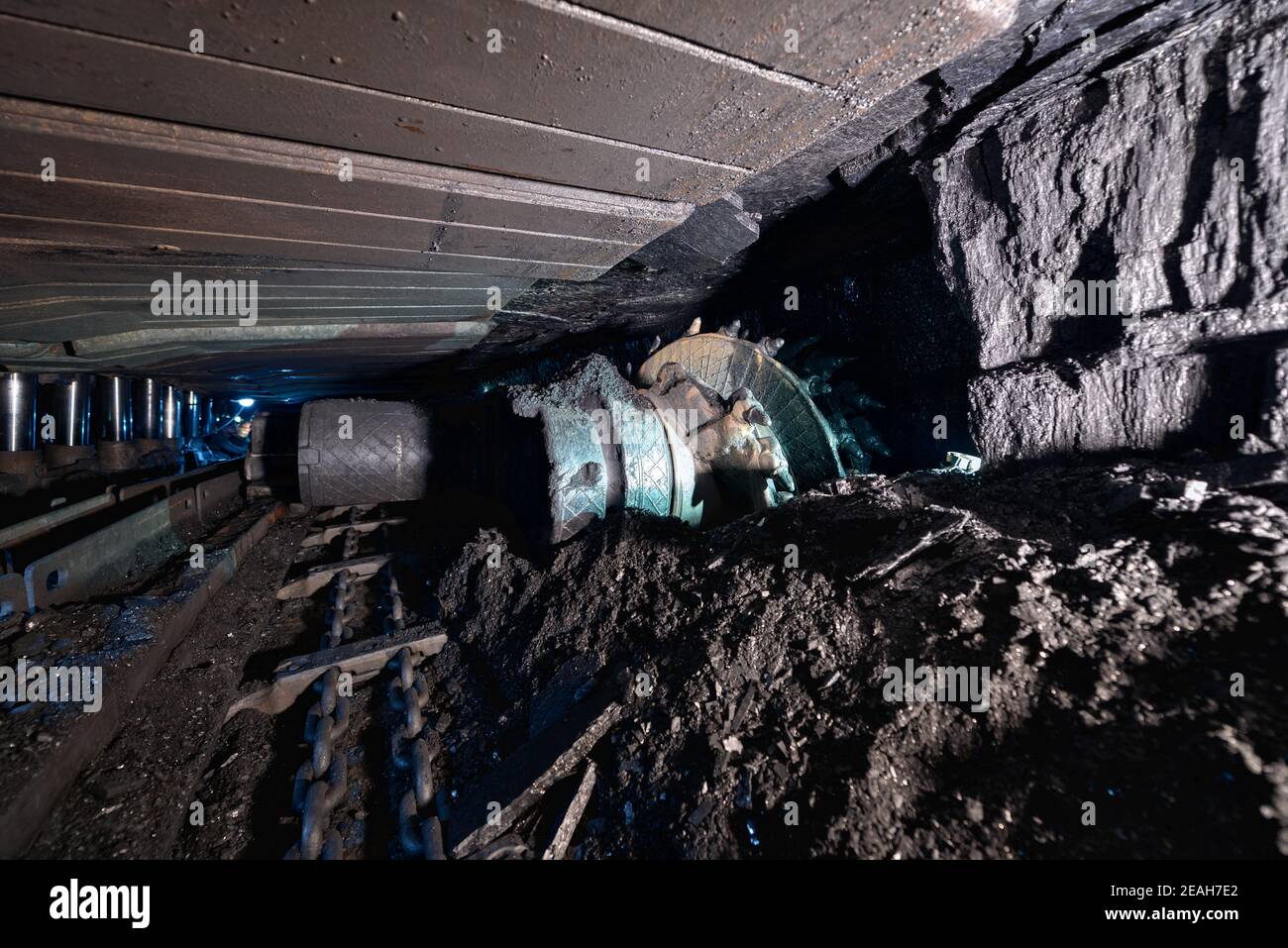 Extraction of coal by underground method Stock Photo Alamy