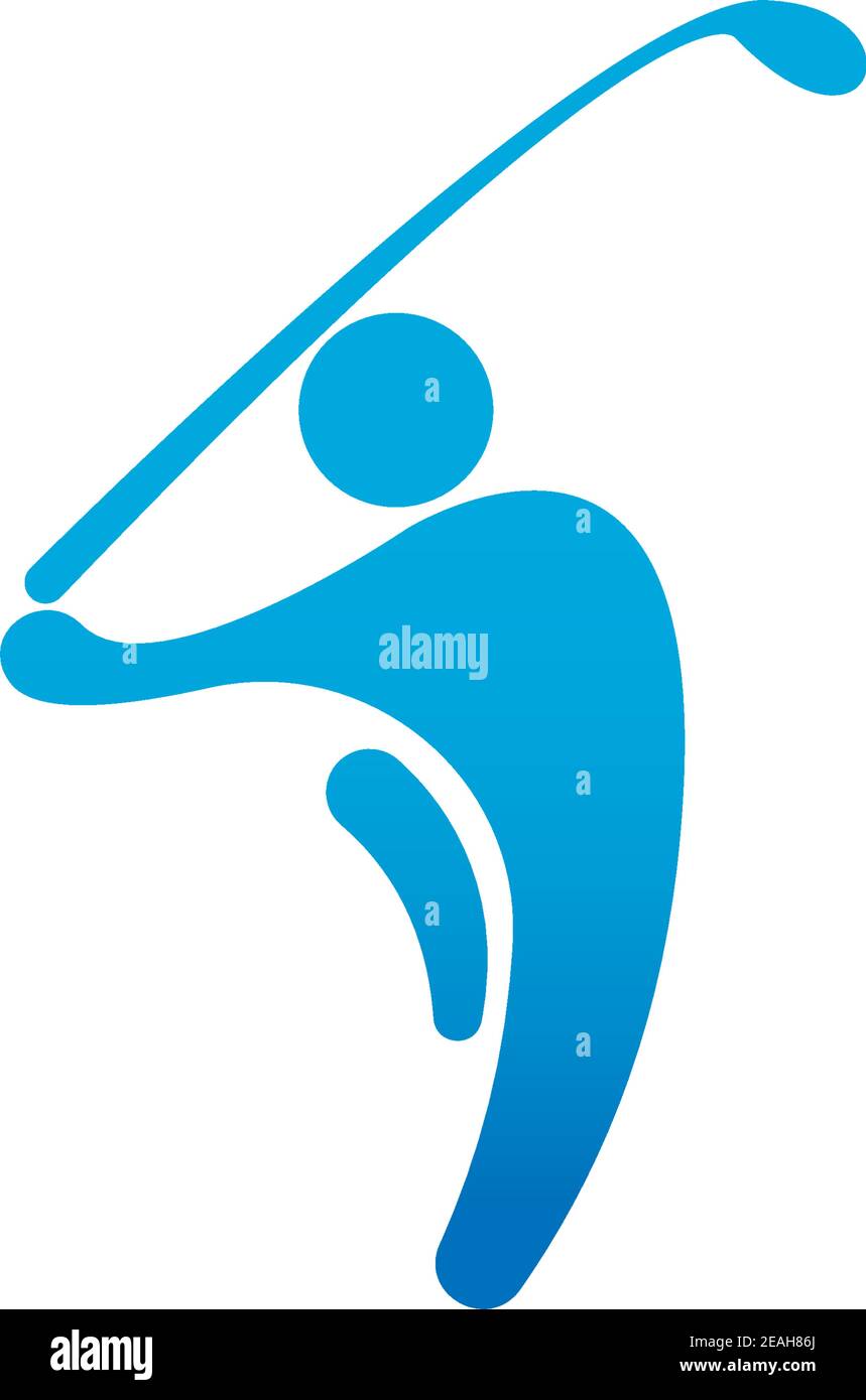 Golf logo icon template creative design illustration vector Stock Vector